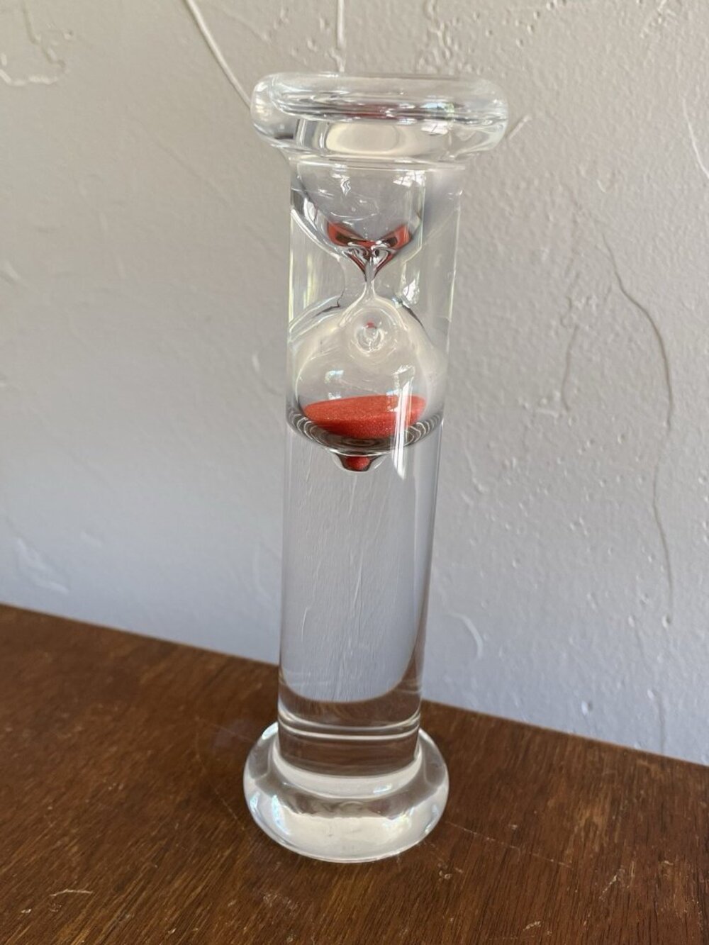 Hand Blown Hourglass Decor Sand Glass & Water Floating Hourglass 1 MIN Timer